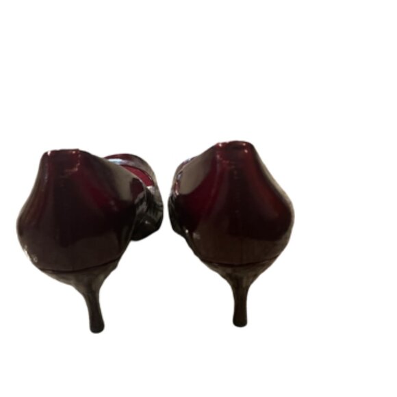 BCBGeneration Open Toed Heels, Size 9.5, Color Burgundy Wine - Picture 2 of 4